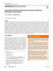 Research paper thumbnail of Sustainability of Publicly Funded Health Care Systems: What Does Behavioural Economics Offer?