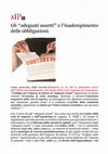 Research paper thumbnail of Gli "adeguati assetti" e l'inadempimento delle obbligazioni