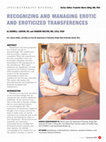 Research paper thumbnail of Recognizing and managing erotic and eroticized transferences