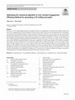 Research paper thumbnail of Optimizing the numerical algorithm in Fast Constant Engagement Offsetting Method for generating 2.5D milling tool paths