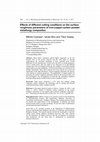 Research paper thumbnail of Effects of different cutting conditions on the surface roughness parameters of iron-copper-carbon powder metallurgy composites