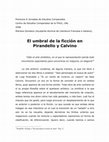 Research paper thumbnail of El umbral de la ficción en Pirandello y Calvino, Ponencia 2006