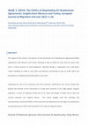 Research paper thumbnail of The Politics of Negotiating EU Readmission Agreements: Insights from Morocco and Turkey