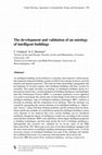 Research paper thumbnail of The development and validation of an ontology of intelligent buildings