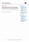 Research paper thumbnail of Photocatalytic equipment with nitrogen-doped titanium dioxide for air cleaning and disinfecting