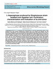 Research paper thumbnail of L-Asparaginase produced by Streptomyces strain isolated from Egyptian soil: Purification, characterization and evaluation of its anti-tumor