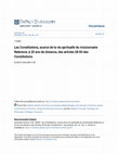 Research paper thumbnail of Les Constitutions, source de la vie spirituelle du missionnaire Relecture, à 20 ans de distance, des articles 28-50 des Constitutions