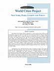 Research paper thumbnail of World Cities Project: New York, Paris, London, Tokyo Fact Sheet