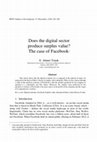 Research paper thumbnail of Does the digital sector produce surplus value? The case of Facebook