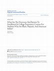 Research paper thumbnail of What Are The Doorways And Barriers To Enrollment In College Preparatory Courses For Students Who Are Black, Hispanic, And American Indian?