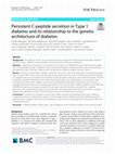 Research paper thumbnail of Persistent C-peptide secretion in Type 1 diabetes and its relationship to the genetic architecture of diabetes