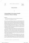 Research paper thumbnail of Claiming Rights for Non-Human Animals: Civilization's Ultimate Challenge