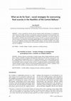 Research paper thumbnail of What we do for food – social strategies for overcoming food scarcity in the Neolithic of the Central Balkans