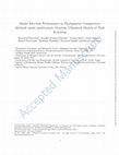 Research paper thumbnail of Model Selection Performance in Phylogenetic Comparative Methods Under Multivariate Ornstein–Uhlenbeck Models of Trait Evolution