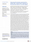 Research paper thumbnail of Measuring discrimination experienced by people with a mental illness: replication of the short-form DISCUS in six world regions