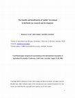 Research paper thumbnail of The Benefits and Beneficiaries of "Public" Investment in Herbicide Use Research and Development