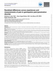 Research paper thumbnail of Racialized differences across experiences and measurements of pain in genitopelvic pain/penetration disorder