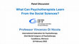 Research paper thumbnail of What Can Psychotherapists Learn From the Social Sciences?