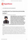 Research paper thumbnail of Le prêtre est-il un homme comme les autres ?