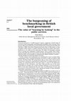 Research paper thumbnail of The burgeoning of benchmarking in British local government