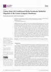 Research paper thumbnail of Canine Stem Cell Conditioned Media Accelerates Epithelial Migration in the Canine Tympanic Membrane