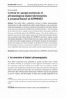 Research paper thumbnail of Criteria for sample sentences in phraseological dialect dictionaries: a proposal based on GEPHRAS2