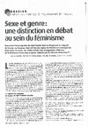 Research paper thumbnail of Sexe et genre: une distinction en debat au sein du féminisme