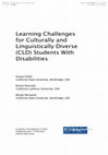 Research paper thumbnail of Learning Challenges for Culturally and Linguistically Diverse (CLD) Students With Disabilities