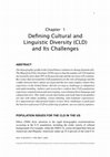 Research paper thumbnail of Chapter 1 Defining Cultural and Linguistic Diversity CLD and Its Challenges