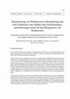 Research paper thumbnail of Renaturierung von Waldmooren in Brandenburg und erste Ergebnisse zum Aufbau eines Entscheidungsunterstützungssystems für das Management von Waldmooren