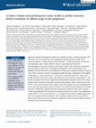 Research paper thumbnail of A tumor volume and performance status model to predict outcome before treatment in diffuse large B-cell lymphoma