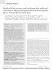 Research paper thumbnail of Gender, blood pressure, and cardiovascular and renal outcomes in adults with hypertension from the Systolic Blood Pressure Intervention Trial