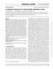 Research paper thumbnail of A statistical framework for Illumina DNA methylation arrays