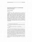 Research paper thumbnail of The Political Economy of 'Constitutional Political Economy