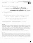 Research paper thumbnail of Efecto de tratamientos silvícolas en la diversidad y estructura forestal en bosques templados bajo manejo en Durango, México