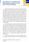 Research paper thumbnail of DECLARATION OF THE EUROPEAN AND IBERO-AMERICAN ACADEMY OF YUSTE ABOUT THE WAR IN UKRAINE