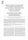 Research paper thumbnail of Ciurtin & Apostu | Mircea Eliade's Unpublished Manuscripts from Private Collections. I. Notebooks I & II (Calcutta, 1929-1931). Critical edition | Transilvania 51 [155] 2023, no. 1