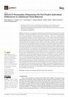 Research paper thumbnail of HEXACO Personality Dimensions Do Not Predict Individual Differences in Adolescent Trust Behavior