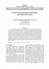 Research paper thumbnail of Analisis Wacana Kritis Berita Politik dalam Surat Kabar Koran Kaltim