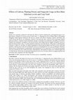 Research paper thumbnail of Effects of Cultivar, Planting Period, and Fungicide Usage on Rice Blast Infection Levels and Crop Yield