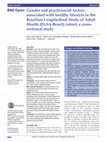 Research paper thumbnail of Gender and psychosocial factors associated with healthy lifestyle in the Brazilian Longitudinal Study of Adult Health (ELSA-Brasil) cohort: a cross-sectional study