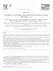 Research paper thumbnail of Prevalence of severe fatigue among adults with cystic fibrosis: A single center study