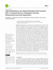 Research paper thumbnail of Alpha-Phellandrene and Alpha-Phellandrene-Rich Essential Oils: A Systematic Review of Biological Activities, Pharmaceutical and Food Applications