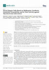 Research paper thumbnail of Novel Organic Salts Based on Mefloquine: Synthesis, Solubility, Permeability, and In Vitro Activity against Mycobacterium tuberculosis