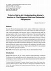 Research paper thumbnail of To Act or Not to Act: Understanding Arjuna's Inaction in The Bhagavad Gita from Existential Perspective