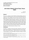 Research paper thumbnail of John Keats in Modern African Poetry: Tanure Ojaide