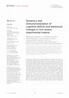 Research paper thumbnail of Dynamics and immunomodulation of cognitive deficits and behavioral changes in non-severe experimental malaria