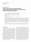 Research paper thumbnail of Femtosecond Transient Absorption Studies in Cadmium Selenide Nanocrystal Thin Films Prepared by Chemical Bath Deposition Method