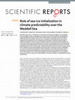 Research paper thumbnail of Role of sea-ice initialization in climate predictability over the Weddell Sea