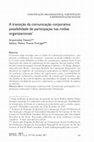 Research paper thumbnail of A transição da comunicação corporativa: possibilidade de participação nas mídias organizacionais